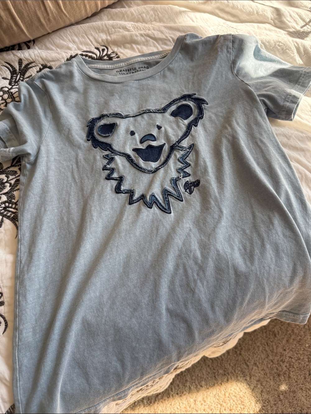 Grateful Dead Light Blue Short Sleeve Kids' Bear Tee